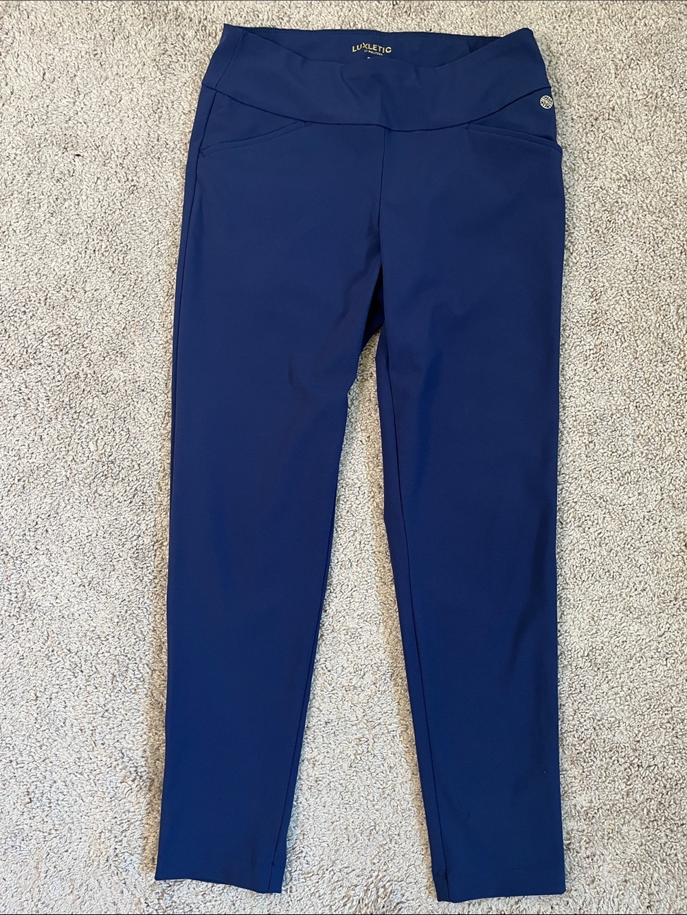 Lilly Pulitzer Luxletic 28” Corso Pants Navy Blue Women’s Size 6 Golf Athletic